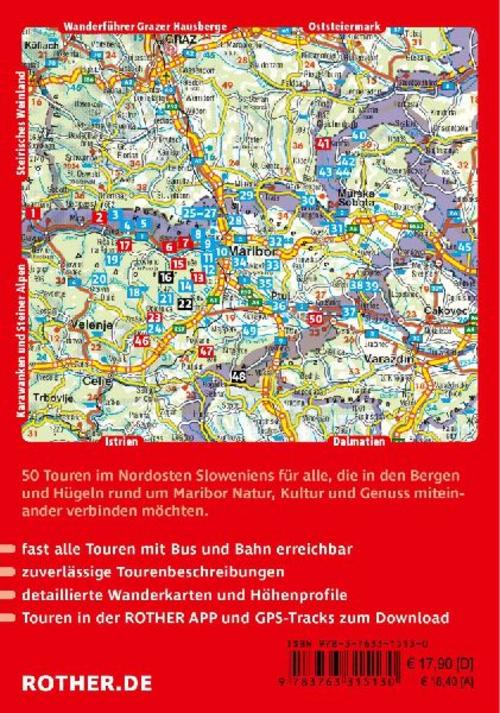 ROTHER Wanderführer Slowenisches Weinland. 50 Touren im Nordosten Sloweniens in den Bergen und Hügeln rund um Maribor