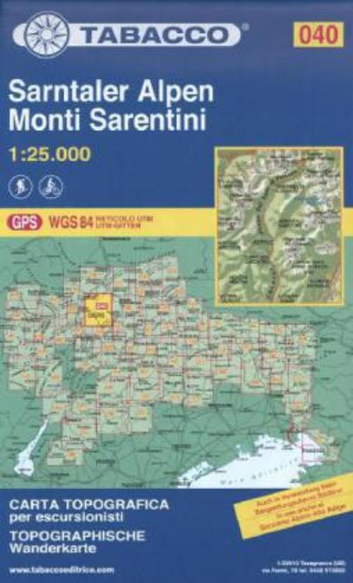 Tabacco Wandern 1 : 25 000 Sarntaler Alpen