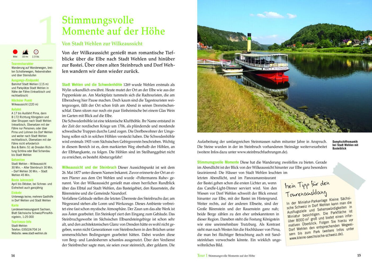 Wandertouren für Langschläfer Sächsische Schweiz