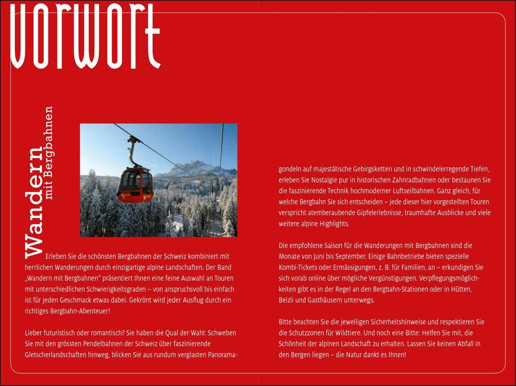 Wandern mit Bergbahnen Erlebnis Schweiz