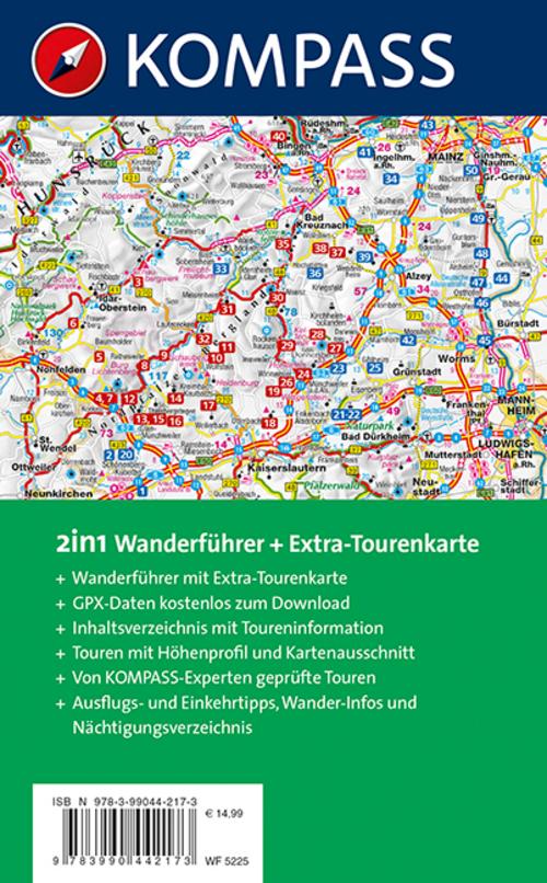 KOMPASS Wanderführer Nordpfälzer Bergland, Rheinhessen, 50 Touren