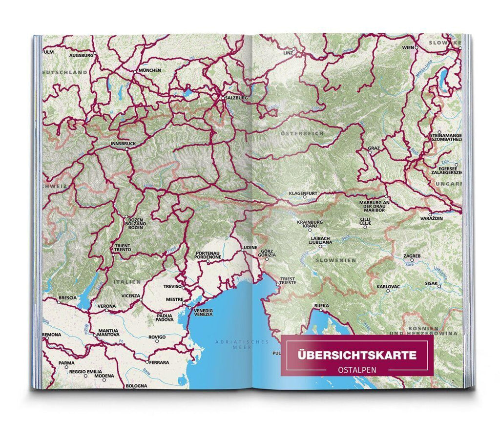 KOMPASS Radfernwege quer durch die Alpen