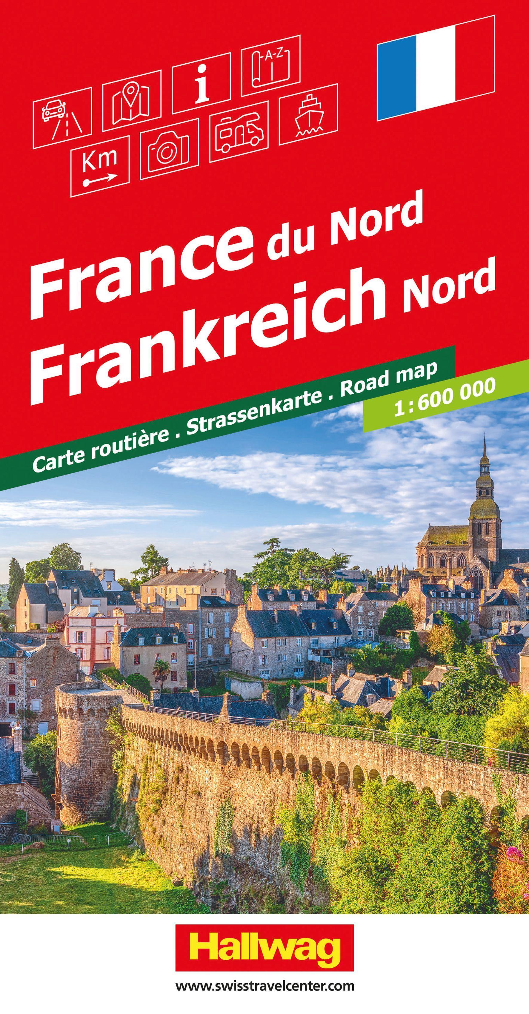 Frankreich Nord Strassenkarte 1:600 000