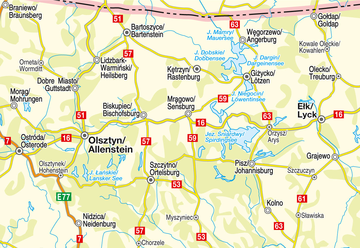 Höfer Straßenkarte PL 011 Polen - West-Ost-Preussen 1:200.000