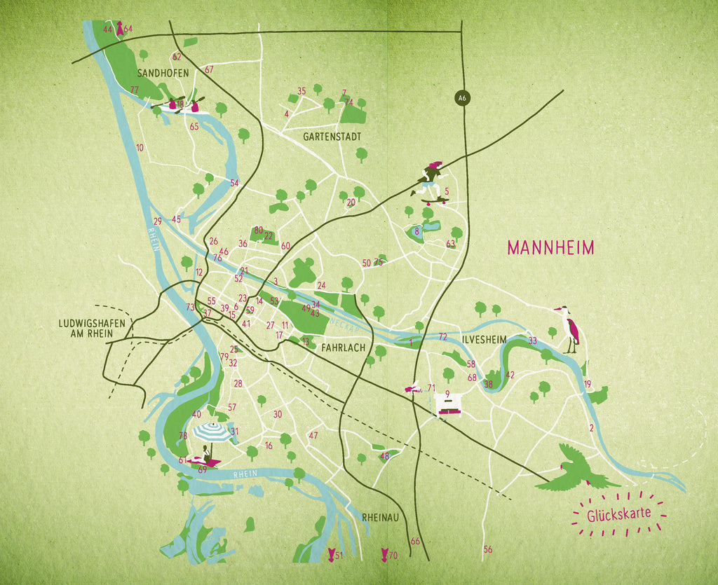 Grüne Glücksorte in Mannheim