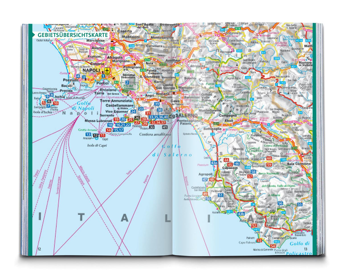 KOMPASS Wanderführer Golf von Neapel, Ischia, Capri, Halbinsel Sorrent, Amalfi-Küste und Cilento, 60 Touren mit Extra-Tourenkarte
