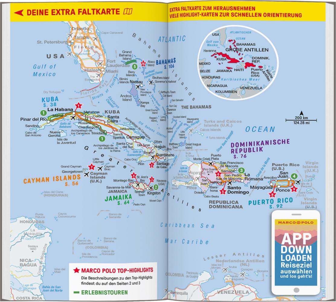 MARCO POLO Reiseführer Karibik, Große Antillen, Dominikanische Republik, Puerto Rico, Kuba, Jamaika, Bahamas, Cayman Islands