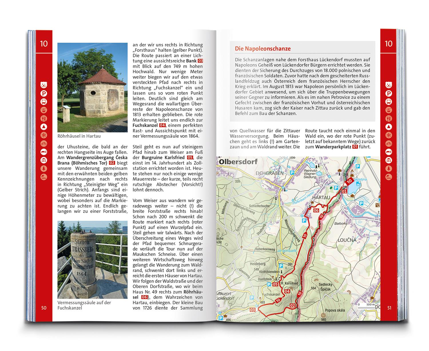 KOMPASS Wanderführer Oberlausitz, Lausitzer Heide-, Teich- und Bergland, mit Zittauer Gebirge, 55 Touren mit Extra-Tourenkarte