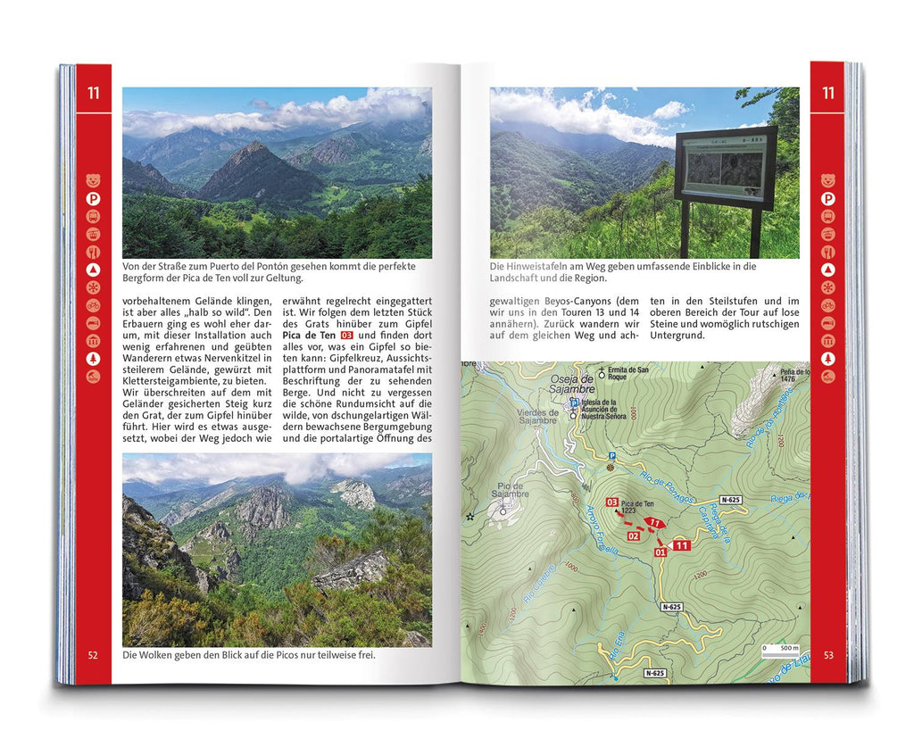 KOMPASS Wanderführer Picos de Europa, 55 Touren mit Extra-Tourenkarte