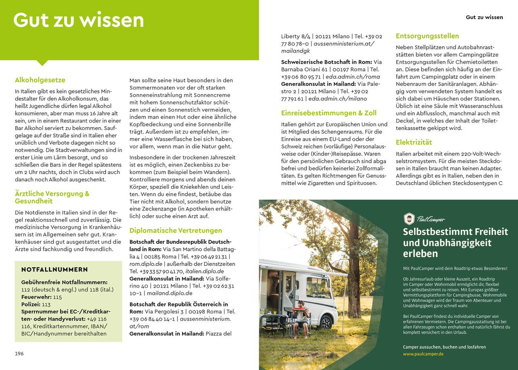 MARCO POLO Camper Guide Lombardei, Piemont & Ligurien