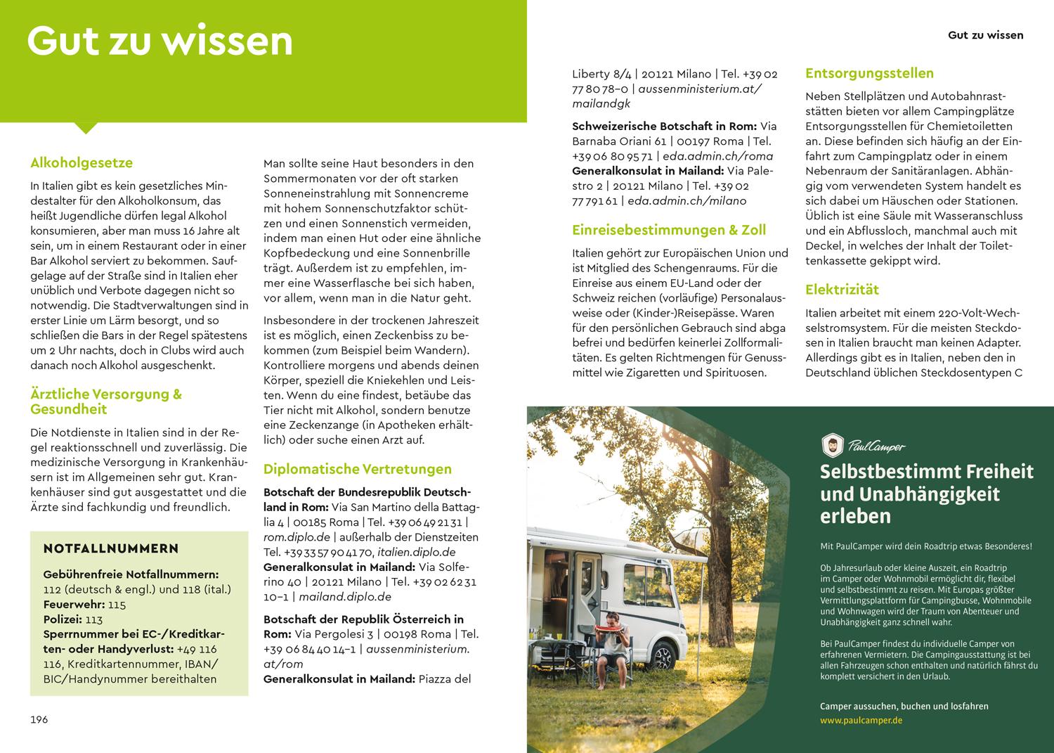 MARCO POLO Camper Guide Lombardei, Piemont & Ligurien