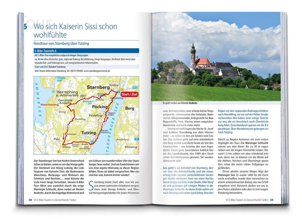 BVA Die 55 schönsten E-Bike Touren in Deutschlands Süden