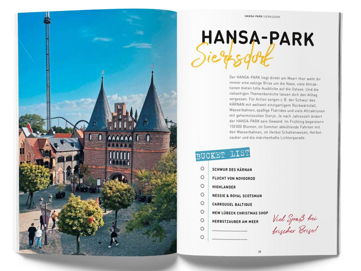GuideMe Reiseführer \"Die 30 besten Freizeitparks Deutschlands inkl. Wasserparks & Thermen\"