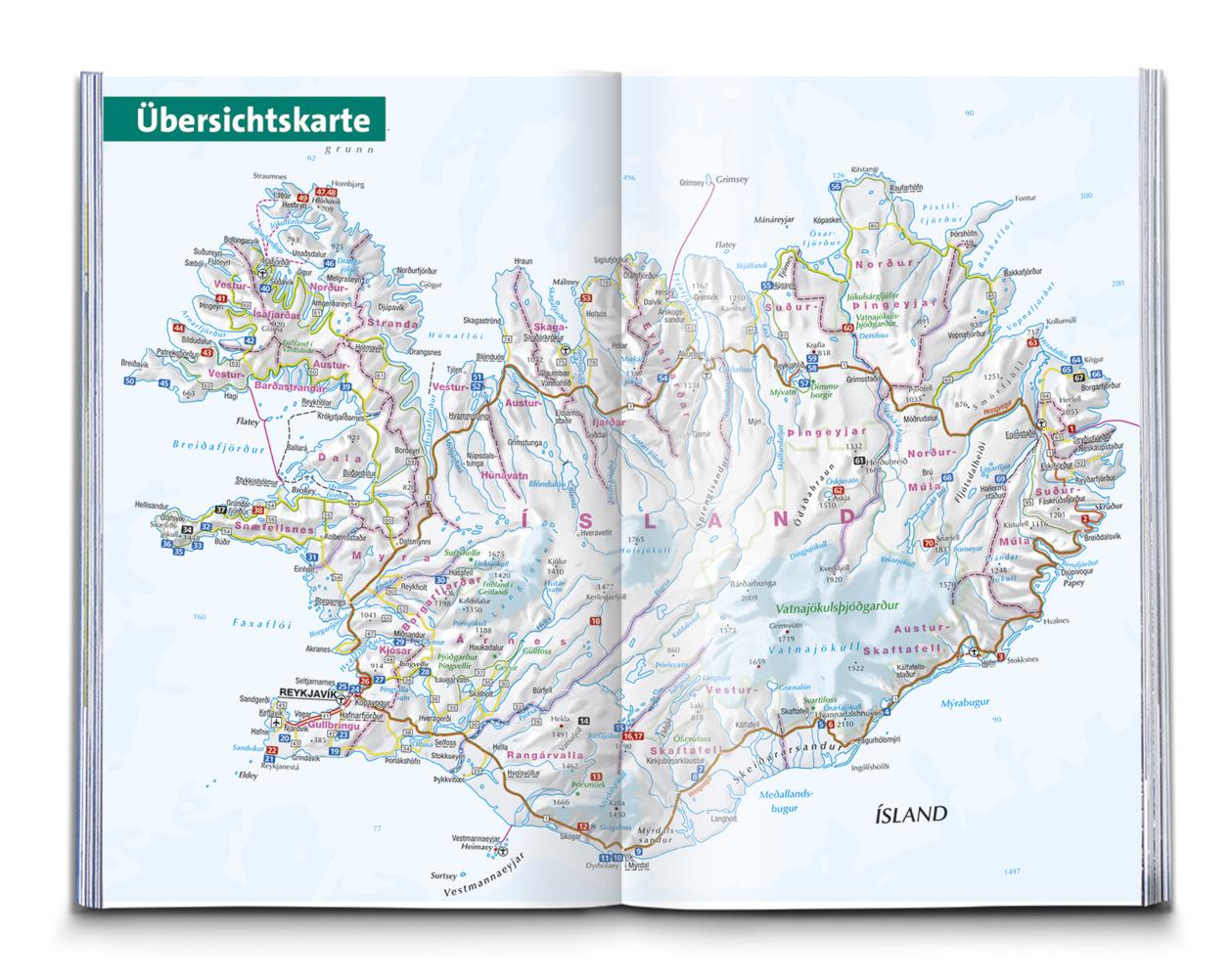 KOMPASS Wanderführer Island, 70 Touren mit Extra-Tourenkarte