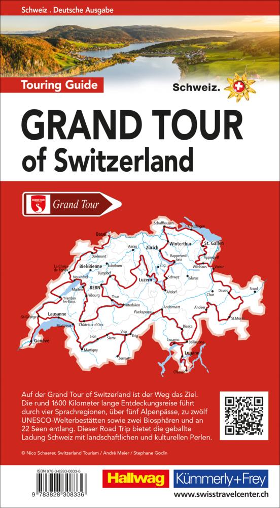 Hallwag Reiseführer Grand Tour of Switzerland Touring Guide, deutsche Ausgabe