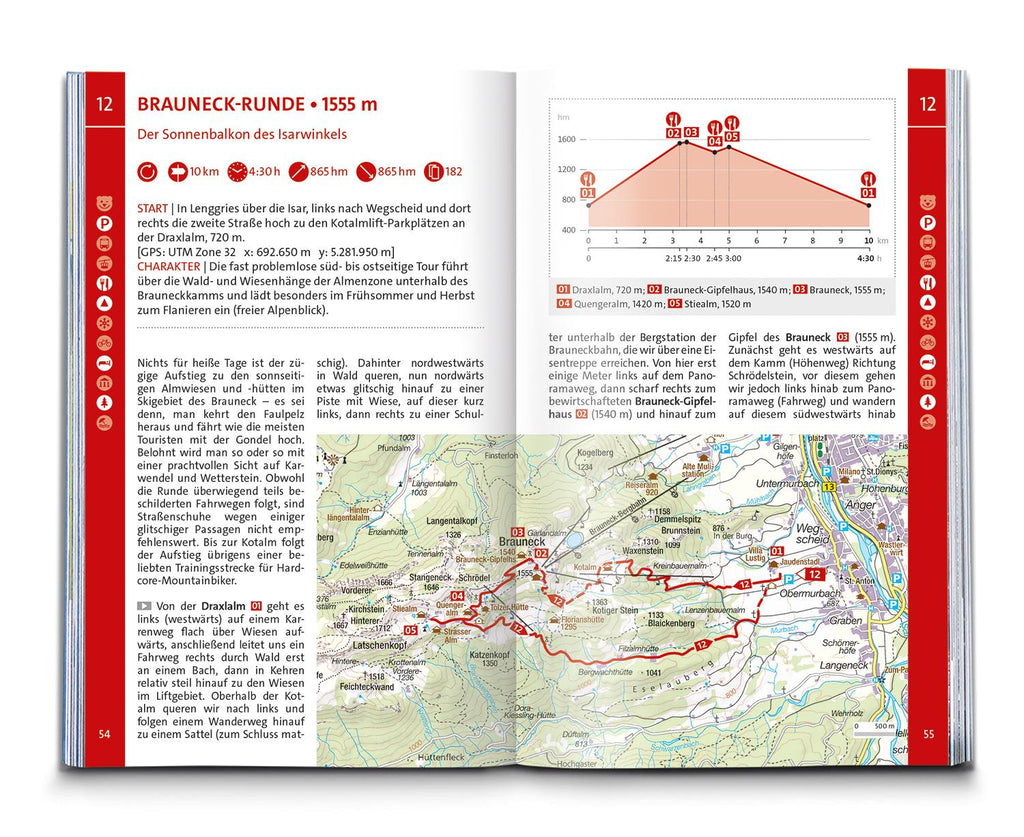 KOMPASS Wanderführer Isarwinkel, Bad Tölz, Lenggries, Walchensee, 60 Touren mit Extra-Tourenkarte