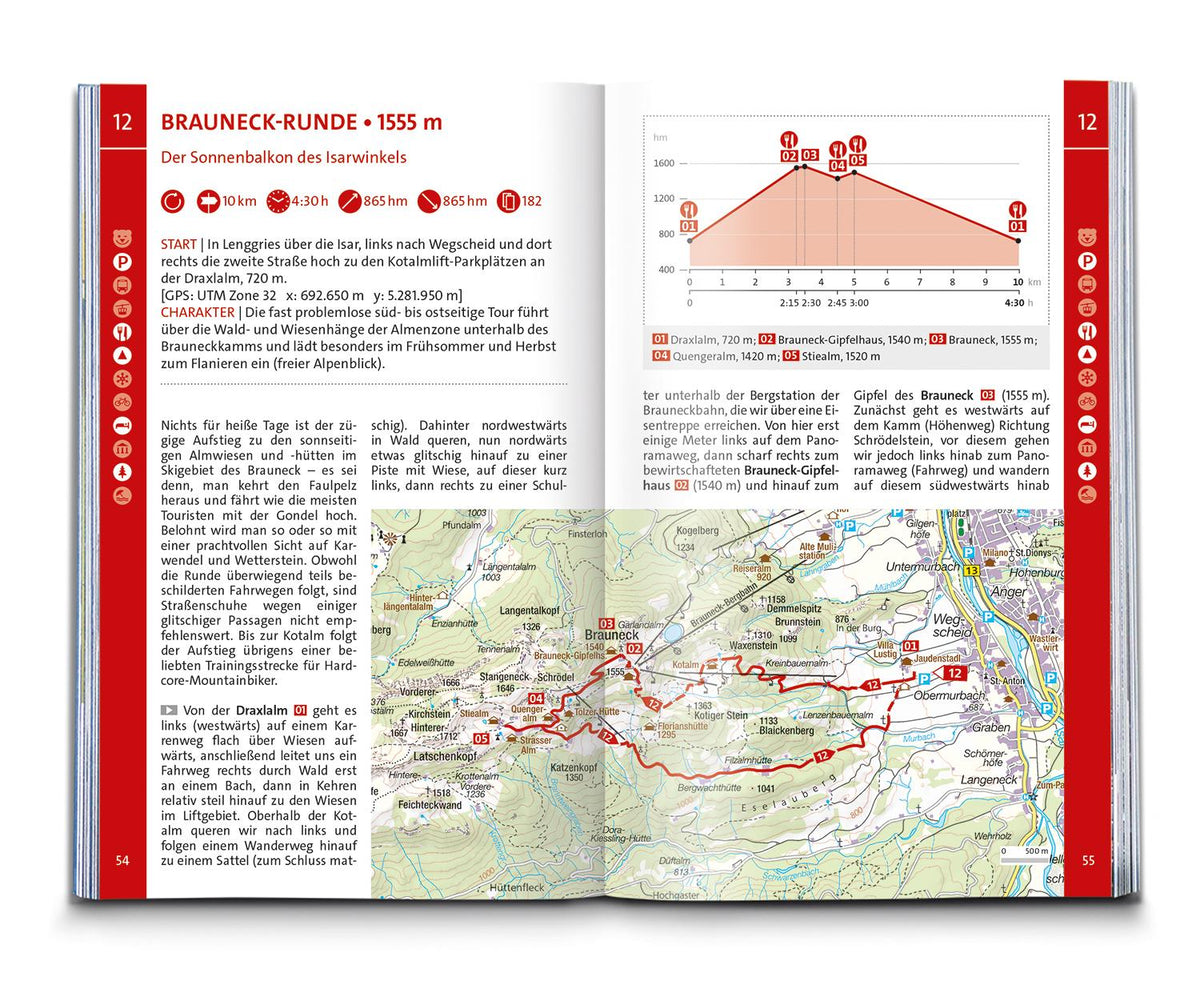 KOMPASS Wanderführer Isarwinkel, Bad Tölz, Lenggries, Walchensee, 60 Touren mit Extra-Tourenkarte