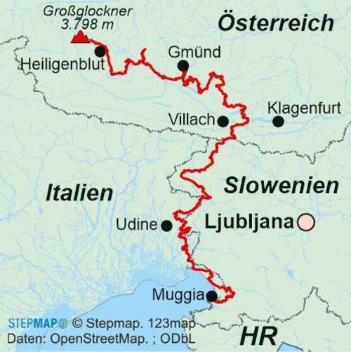 Alpe-Adria-Trail vom Großglockner nach Muggia