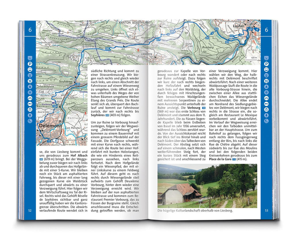 KOMPASS Wanderführer Schweizer Jura, 55 Touren mit Extra-Tourenkarte