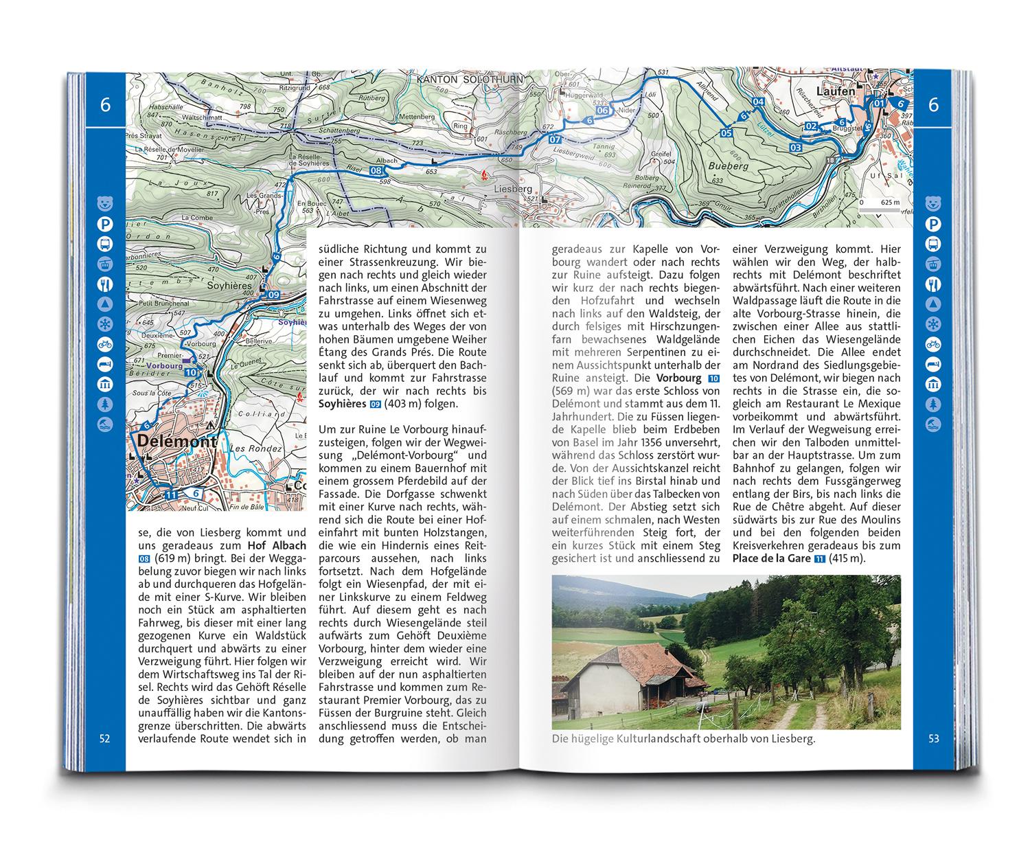 KOMPASS Wanderführer Schweizer Jura, 55 Touren mit Extra-Tourenkarte