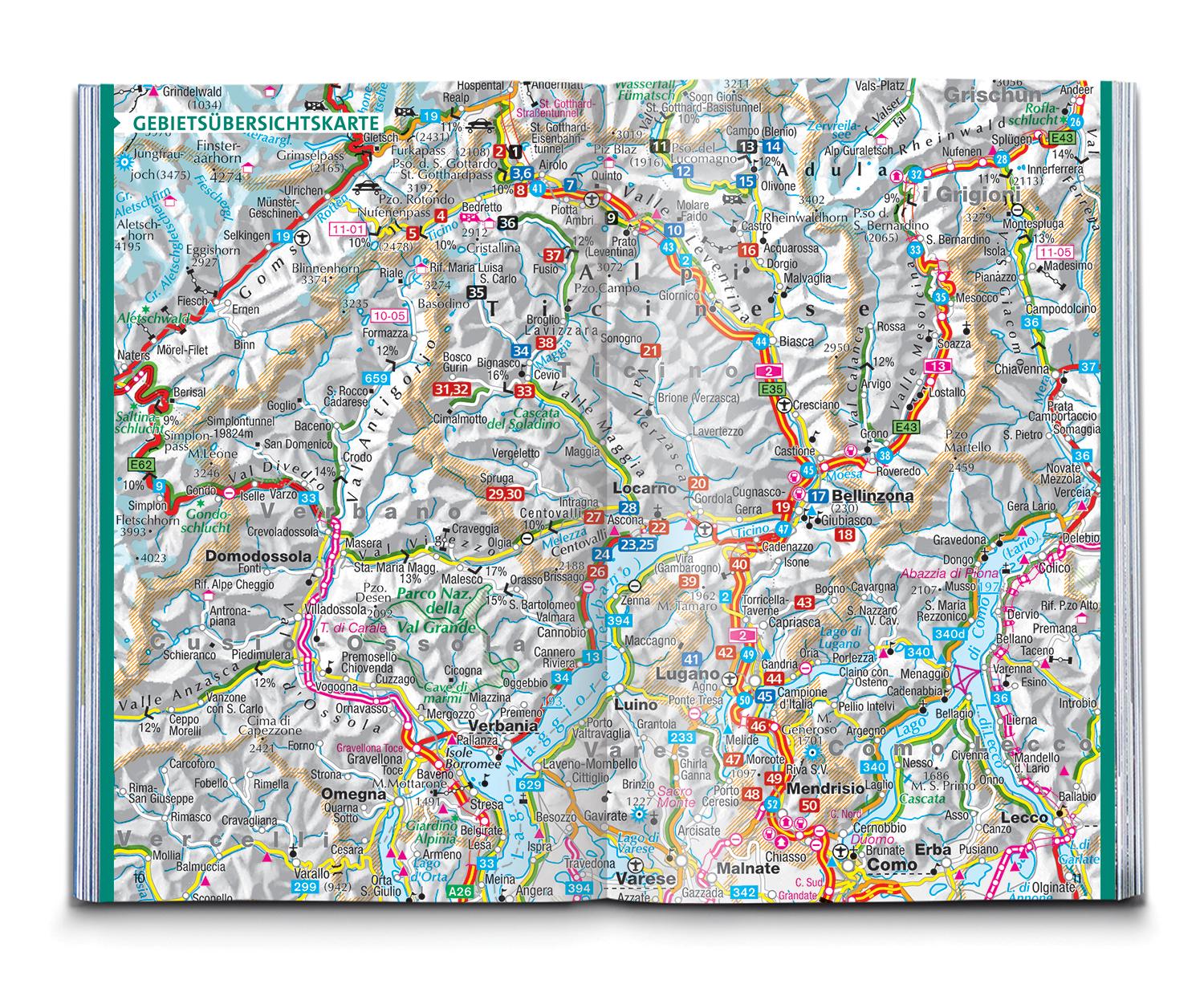 KOMPASS Wanderführer Tessin, 50 Touren mit Extra-Tourenkarte