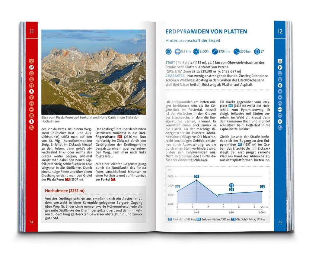 KOMPASS Wanderführer Pustertal und seine Seitentäler, Herausragende Dolomiten, 60 Touren mit Extra-Tourenkarte