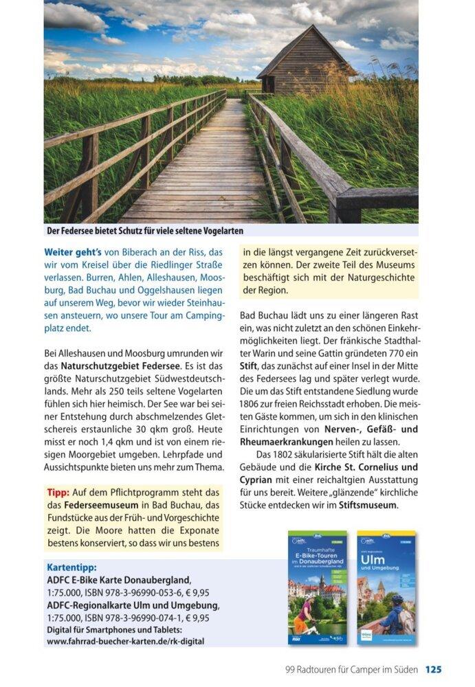 Die 99 schönsten Radtouren für Camper in Süddeutschland, Österreich, Südtirol und der Schweiz