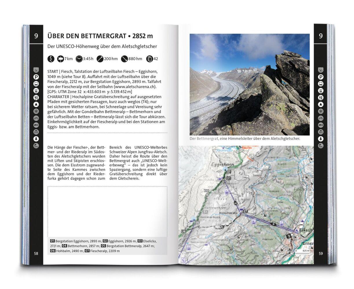 KOMPASS Wanderführer Wallis, 80 Touren mit Extra-Tourenkarte