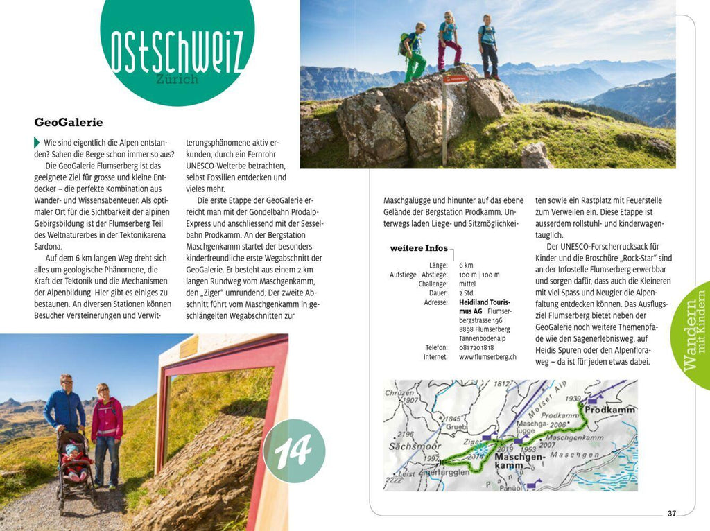 Kümmerly+Frey Erlebnis Schweiz Wandern mit Kindern - Wanderführer