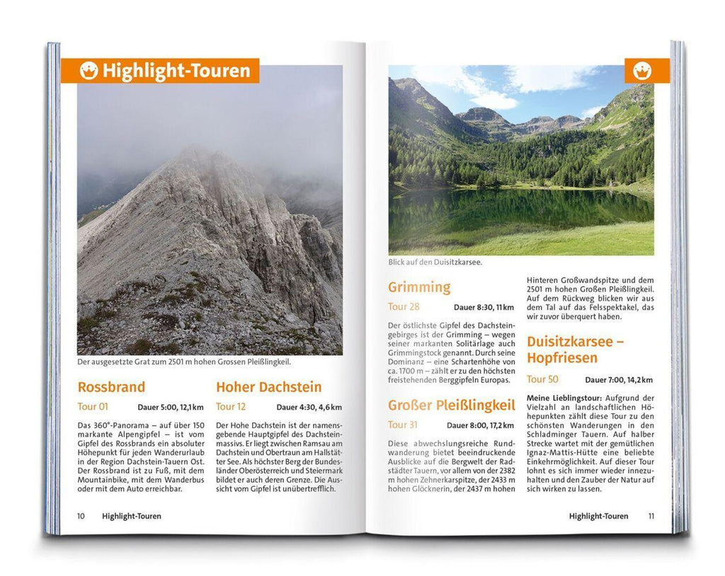 KOMPASS Wanderführer Dachstein-Tauern Ost, 70 Touren mit Extra-Tourenkarte