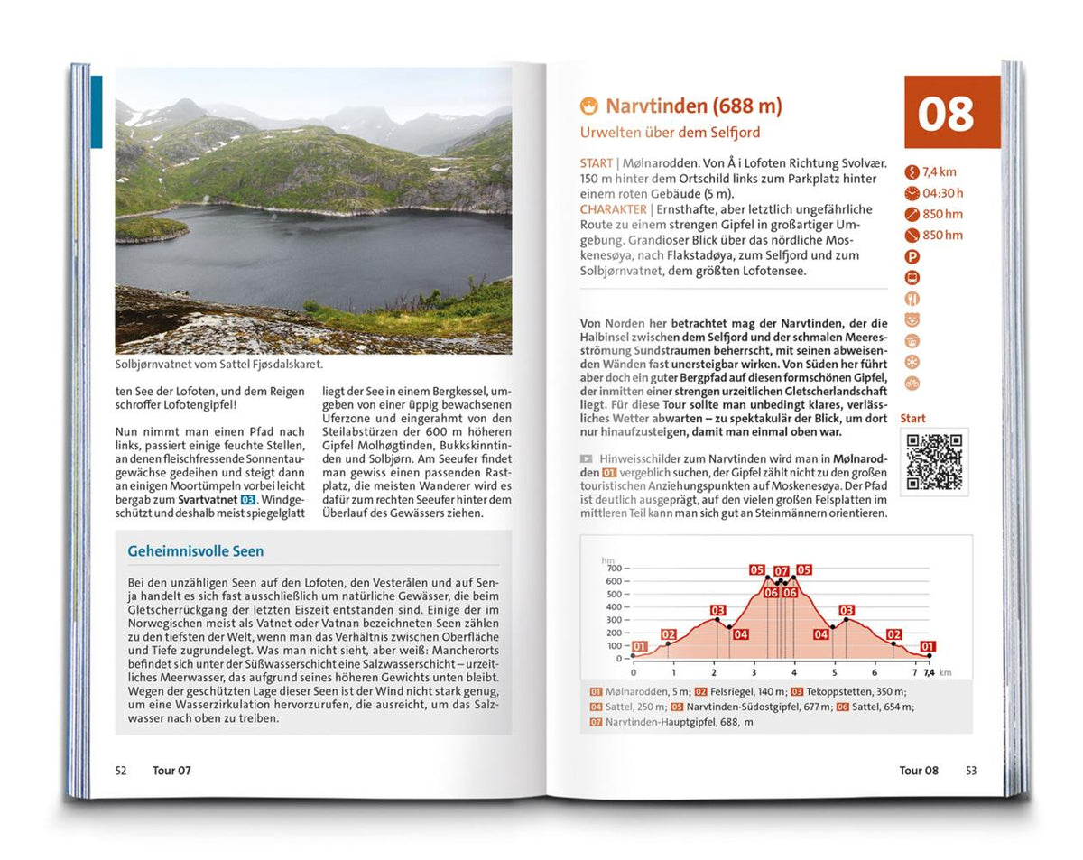 KOMPASS Wanderführer Lofoten, Vesterålen und Senja, 70 Touren mit Extra-Tourenkarte