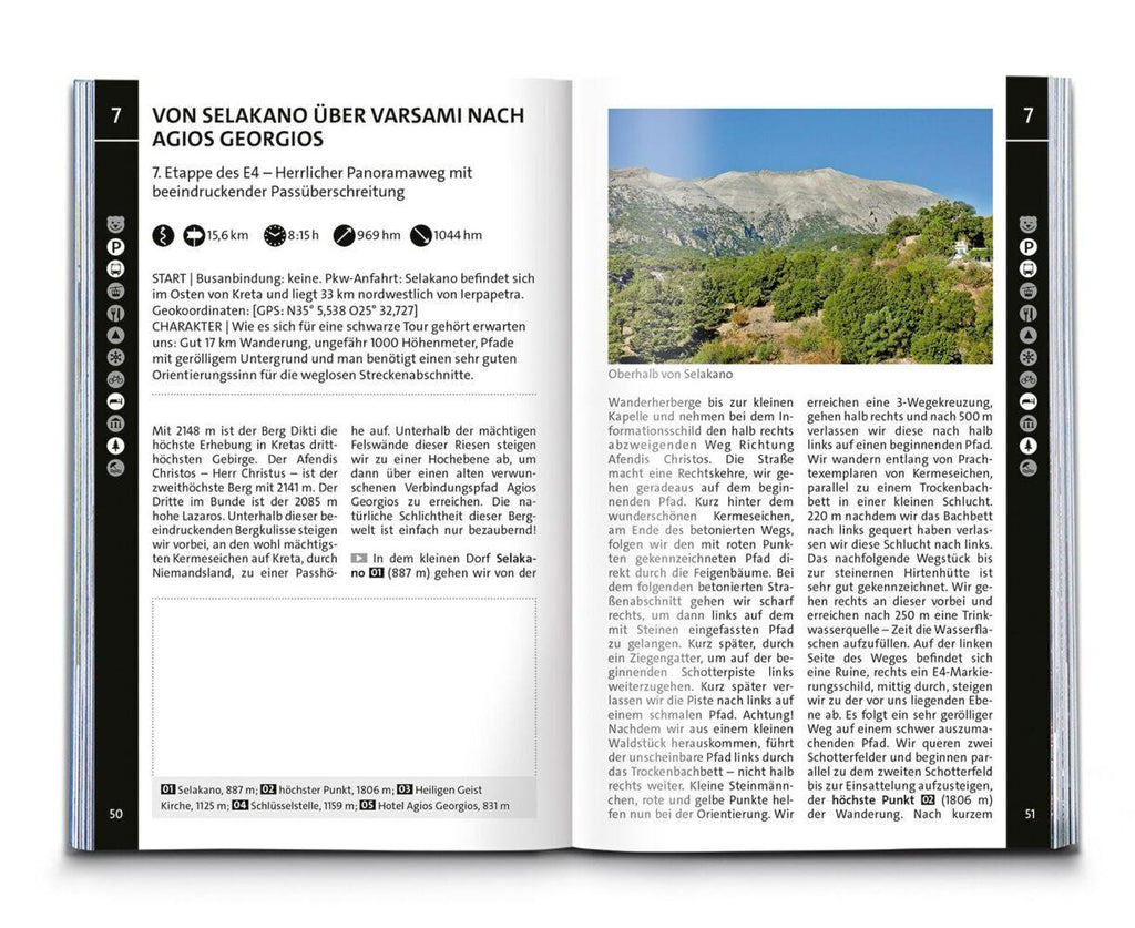 KOMPASS Wanderführer Kreta mit Weitwanderweg E4, 75 Touren mit Extra-Tourenkarte