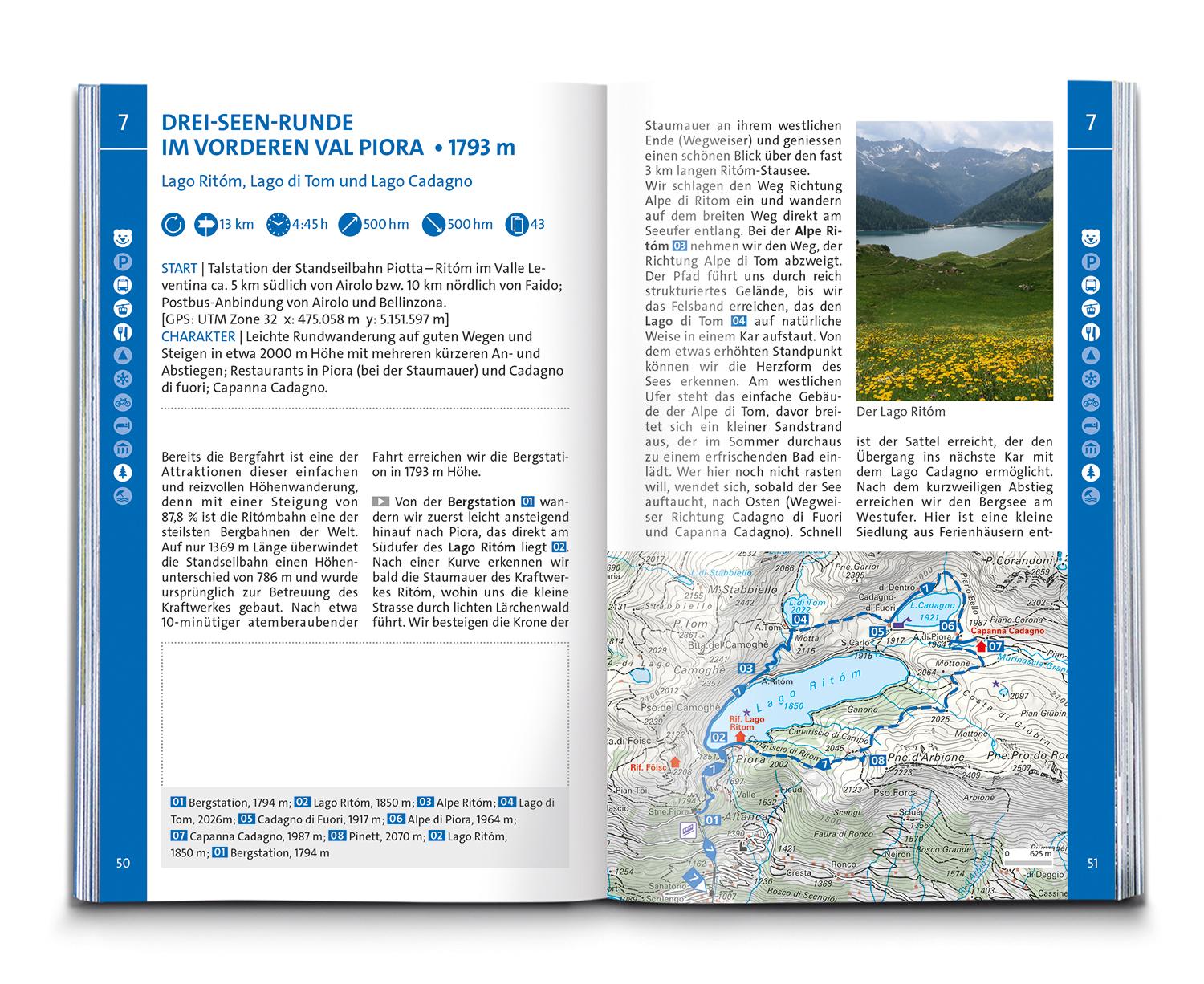 KOMPASS Wanderführer Tessin, 50 Touren mit Extra-Tourenkarte