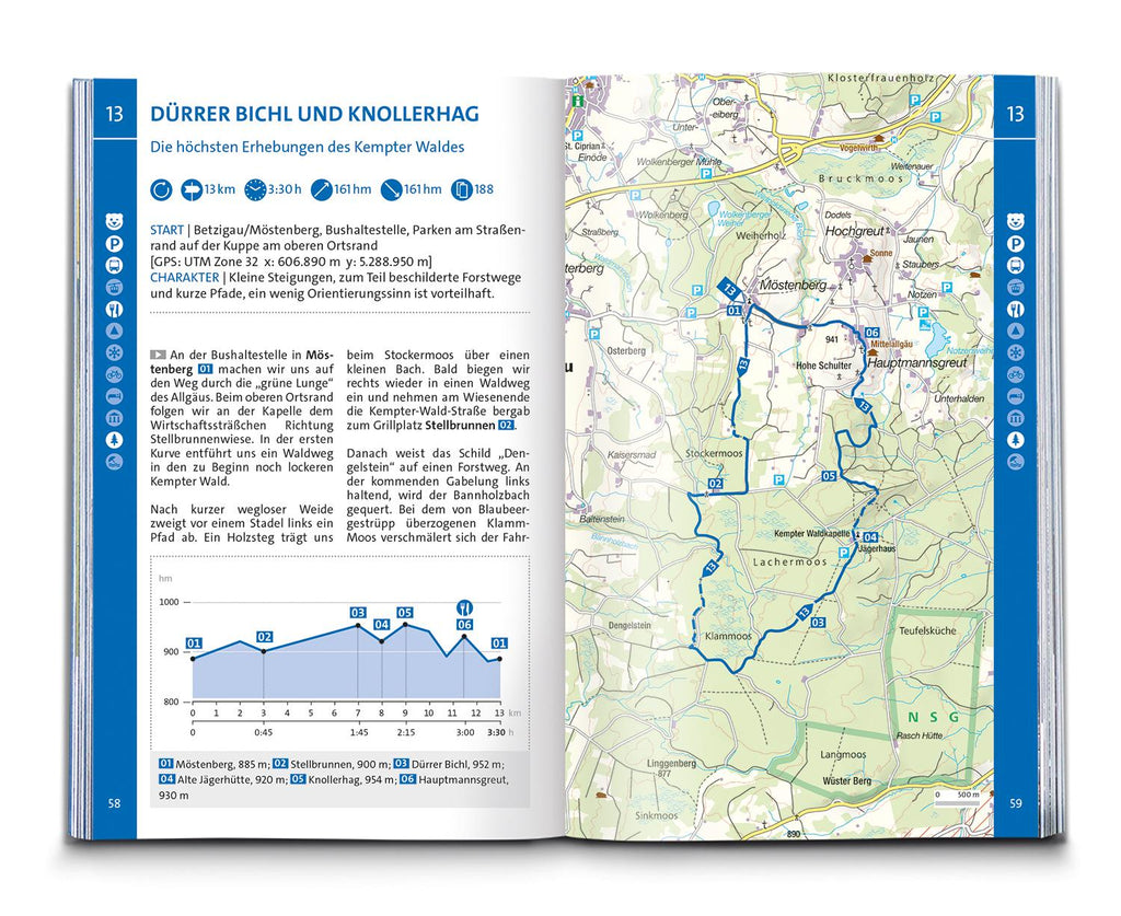 KOMPASS Wanderführer Oberallgäu, 50 Touren zwischen Bodensee, Kempten und Pfronten, mit Extra-Tourenkarte