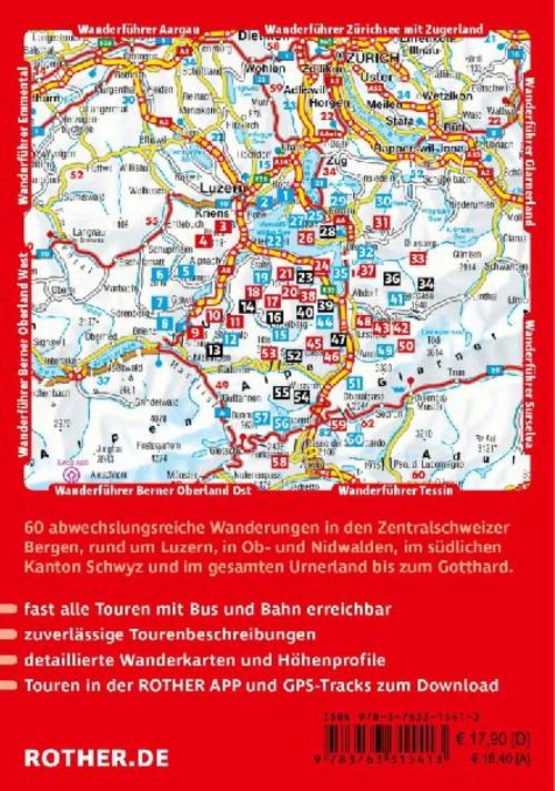 ROTHER Wanderführer Vierwaldstättersee. 60 Touren in der Zentralschweiz zwischen Rigi und Gotthard