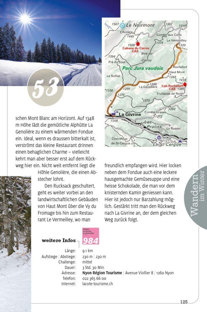 Kümmerly+Frey Erlebnis Schweiz Wandern im Winter - Wanderführer