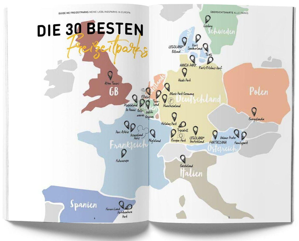 GuideMe Reiseführer \"Die 30 besten Freizeitparks Europas\"