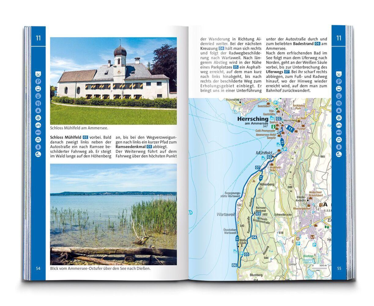 KOMPASS Wanderführer Pfaffenwinkel, Fünfseenland, Starnberger See, Ammersee, 60 Touren mit Extra-Tourenkarte