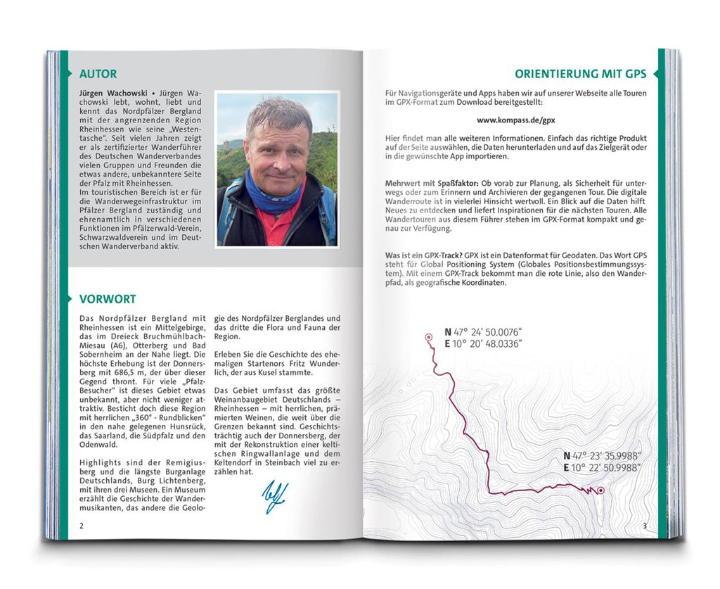 KOMPASS Wanderführer Nordpfälzer Bergland, Rheinhessen, 50 Touren