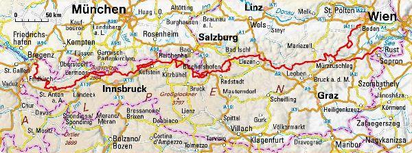 Nordalpenweg E4 Alpin Wien / Rust - Bregenz