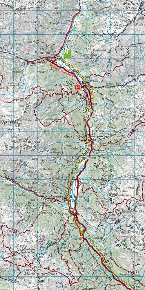 Tessin Sopraceneri Nr. 26 Wanderkarte 1:60 000