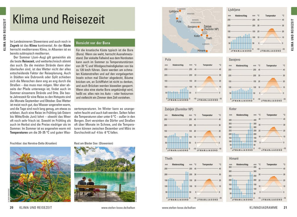 Stefan Loose Reiseführer Balkan, Die Adria-Route. Slowenien, Kroatien, Bosnien und Herzegowina, Montenegro, Albanien