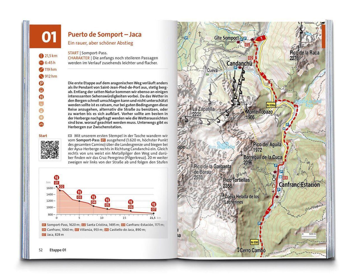 KOMPASS Wanderführer Jakobsweg Spanien, Camino Francés. Von den Pyrenäen nach Santiago de Compostela und Fisterra, 46 Etappen mit Extra-Tourenkarte