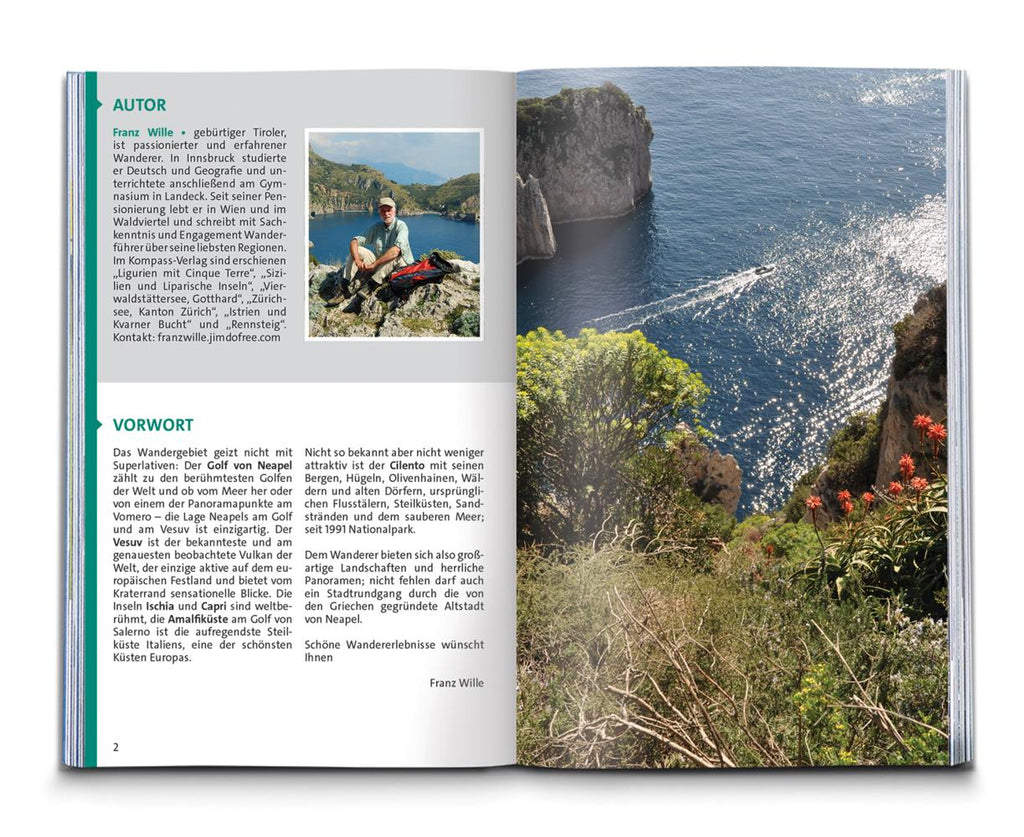KOMPASS Wanderführer Golf von Neapel, Ischia, Capri, Halbinsel Sorrent, Amalfi-Küste und Cilento, 60 Touren mit Extra-Tourenkarte