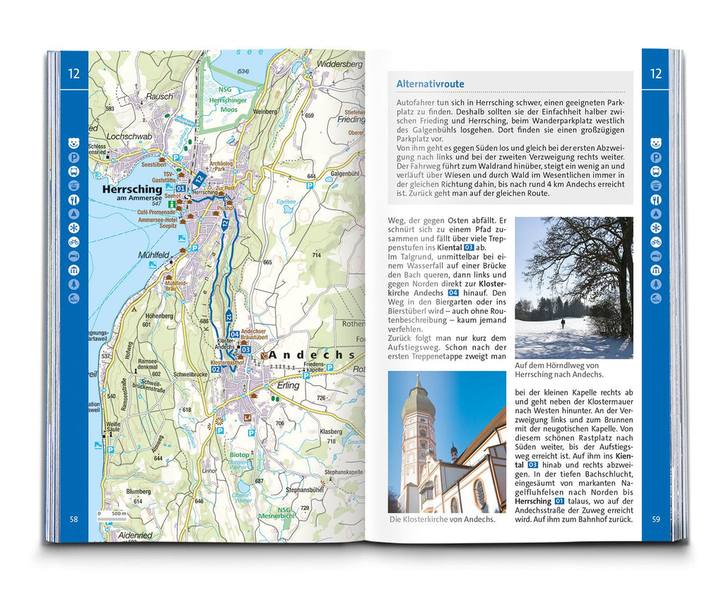 KOMPASS Wanderführer Pfaffenwinkel, Fünfseenland, Starnberger See, Ammersee, 60 Touren mit Extra-Tourenkarte