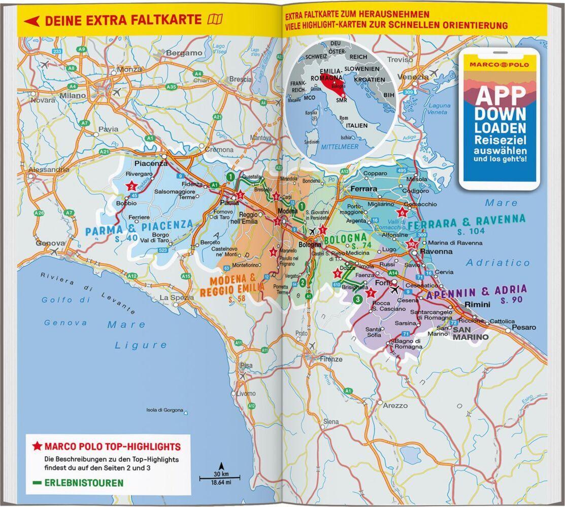 MARCO POLO Reiseführer Emilia-Romagna, Bologna, Parma, Ravenna