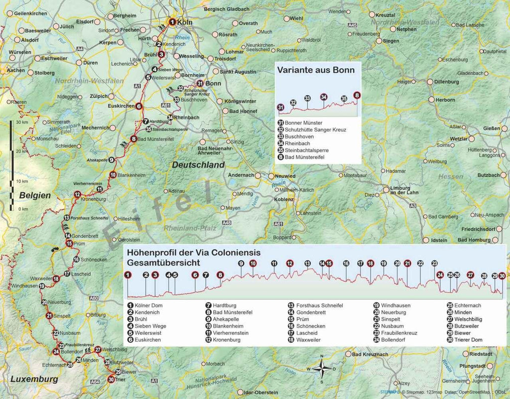 Jakobsweg Via Coloniensis von Köln nach Trier