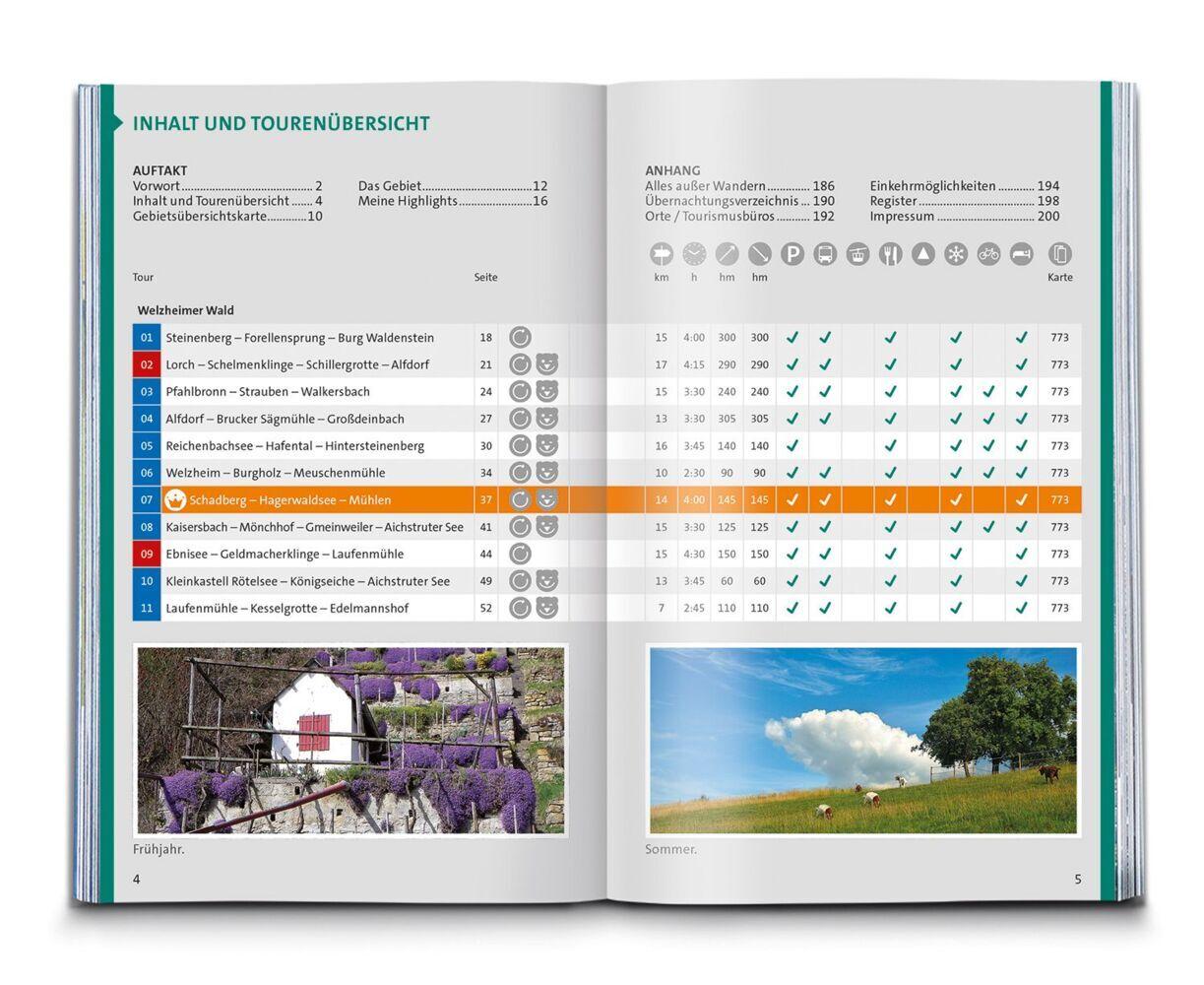 KOMPASS Wanderführer Naturpark Schwäbisch-Fränkischer Wald, Die Wanderregion bei Stuttgart, 50 Touren mit Extra-Tourenkarte