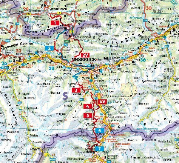 ROTHER Wanderführer Alpenüberquerung Garmisch - Sterzing