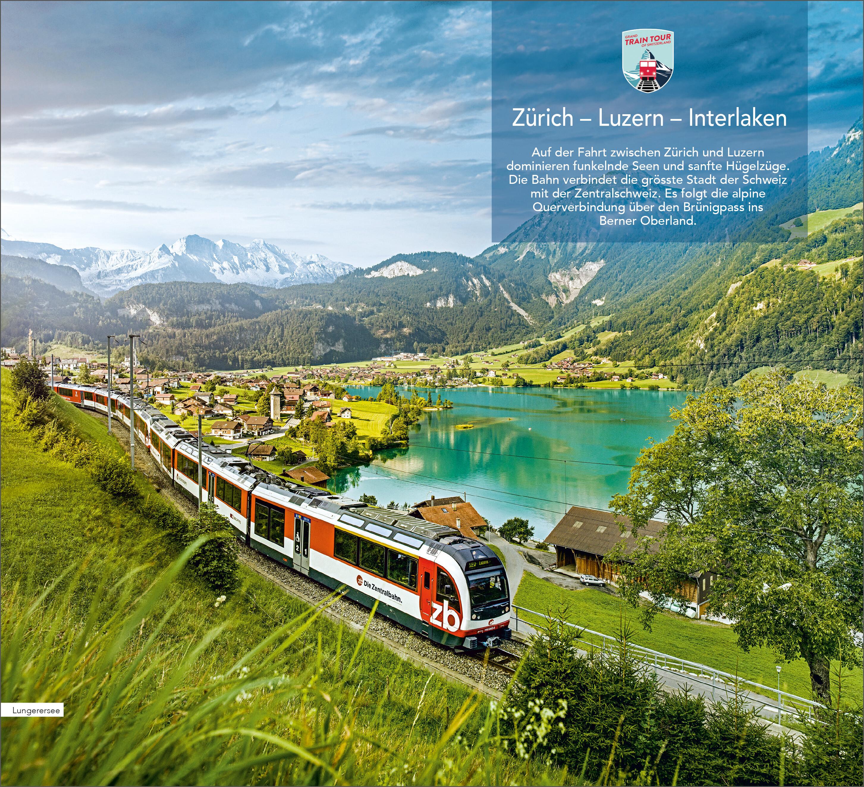 Hallwag Reiseführer Grand Train Tour of Switzerland, deutsche Ausgabe